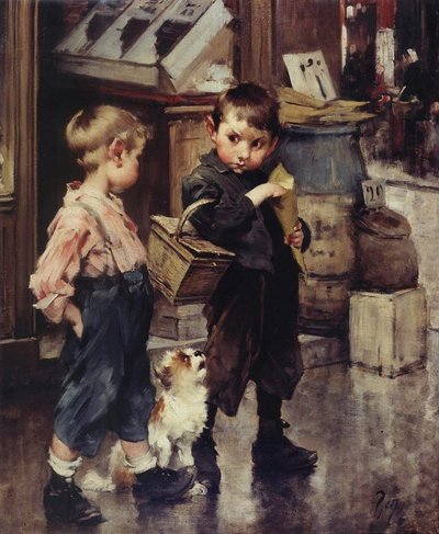 Onbekend Schilderij door Henri Jules Jean Geoffroy